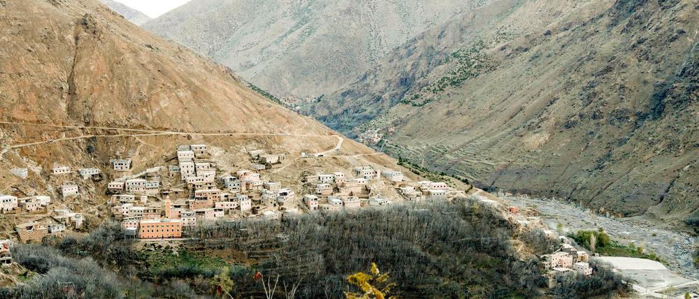 Das Dorf Imlil, in dem die Leichen von zwei Frauen aus Skandinavien gefunden wurden, liegt im Tal in der Nähe des Mount Toubkal.
