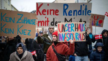 Mitte Dezember haben bereits einige hundert Mieter für die Erhaltung ihrer Wohnungen demonstriert.