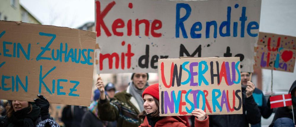 Mitte Dezember haben bereits einige hundert Mieter für die Erhaltung ihrer Wohnungen demonstriert.