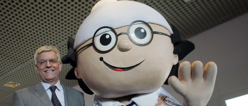 Dicke Freunde: ZDF-Intendant Thomas Bellut und Mainzelmann Det. 