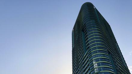 Das Hochhaus Opal Tower steht im Olympiapark.