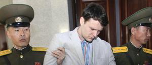 Der US-Bürger Otto Warmbier 2016 vor einem nordkoreanischen Gericht.