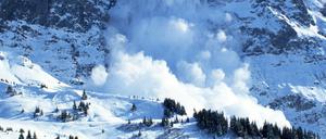 Eine Lawine geht vom Berg ab. (Symbolbild)