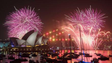 Das spektakulärste Feuerwerk auf dem Kontinent gab es aber in Sydney. 
