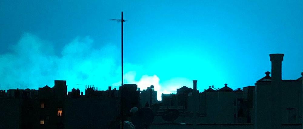 Blaues Licht über New York