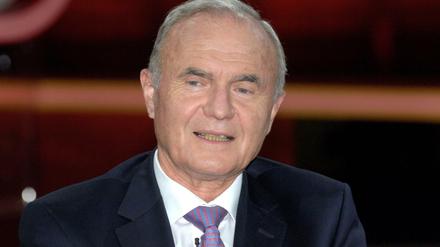 Otmar Issing, ehemaliger Chefvolkswirt der Europäischen Zentralbank, aufgenommen während der ARD-Talksendung "Günther Jauch" im September 2012.