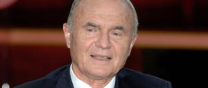 Otmar Issing, ehemaliger Chefvolkswirt der Europäischen Zentralbank, aufgenommen während der ARD-Talksendung "Günther Jauch" im September 2012.