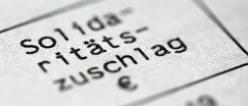 Der Soli ist für die Finanzierung von Bundeszuschüssen a ndie Ost-Länder da.
