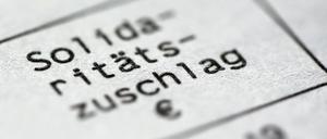 Der Soli ist für die Finanzierung von Bundeszuschüssen a ndie Ost-Länder da.