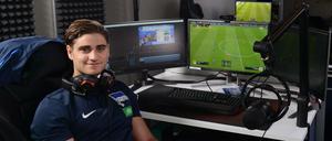 Elias Nerlich, Mannschaftskapitän der E-Sport-Mannschaft von Hertha BSC.