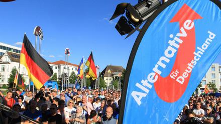 Eine Wahlkampfveranstaltung der AfD in Mecklenburg Vorpommern. 