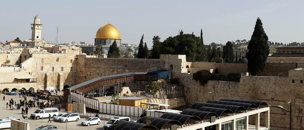 Blick auf die Klagemauer in Jerusalem