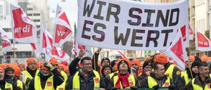 Geldtransport-Beschäftigte hatten zuletzt deutschlandweit gestreikt, wie hier in München.