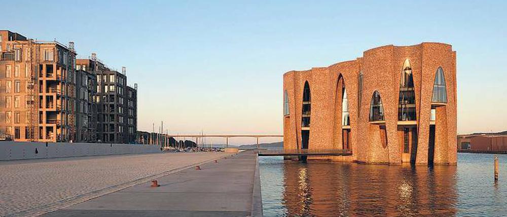 Gemeinsam mit Sebastian Behmann schuf der Künstler Olafur Eliasson im dänischen Vejle das „Fjordenhus“.