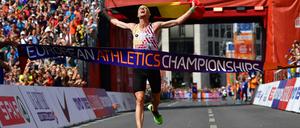 Nicht nur die Athleten genossen die Atmosphäre bei der Leichtathletik-EM 2018 in Berlin.