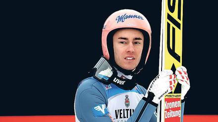 Sprang schon mal besser. Der Österreicher Stefan Kraft. 
