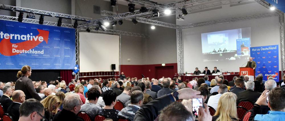 Die Mitgliederversammlung der Brandenburger AfD.