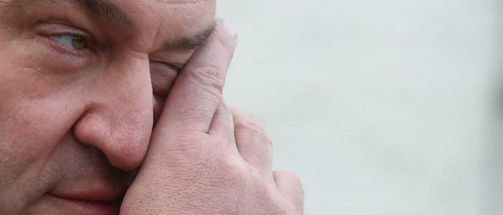 Auge zu und durch. Markus Söder wünscht sich als CSU-Chef einen Start ohne Störgeräusche.