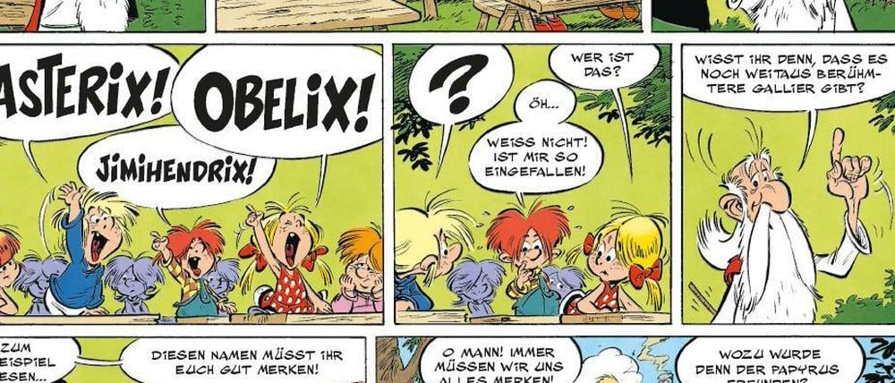 So geht's los: Die erste Seite aus dem nächsten Asterix-Album, das im Oktober erscheinen soll.