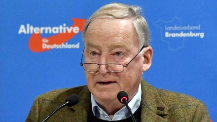 Alexander Gauland, AfD-Bundesvorsitzender, will notfalls juristisch gegen eine Beobachtung durch den Verfassungsschutz vorgehen.. +++ dpa-Bildfunk +++