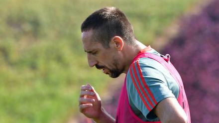 Franck Ribery steht während einer Übungseinheit des FC Bayern.