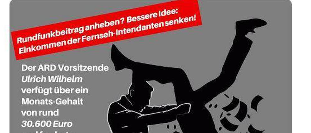 Der Tweet der Bewegung "Aufstehen" um Sahra Wagenknecht stellt den Rundfunkbeitrag und den ARD-Vorsitzenden auf den Kopf.