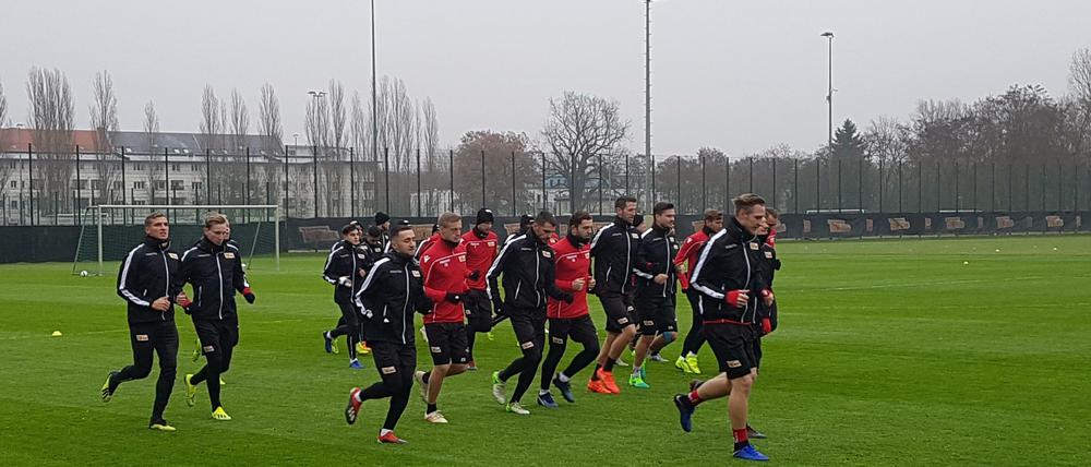 Noch bis Freitag arbeiten die Union-Profis im Berliner Winter, dann geht es ins Trainingslager nach Spanien.