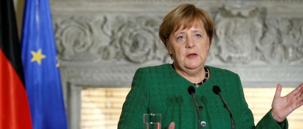 Bundeskanzlerin Angela Merkel (CDU) bei ihrem Besuch in Athen.