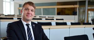 André Poggenburg im Landtag in Brandenburg.