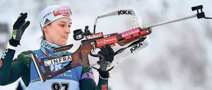 Schuss mit lustig. Denise Herrmann landete nur auf Rang 36. 