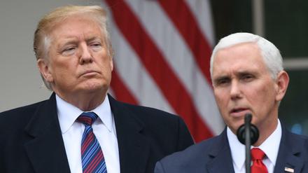 US-Präsident Trump und sein Stellvertreter, Mike Pence.