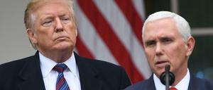 US-Präsident Trump und sein Stellvertreter, Mike Pence.