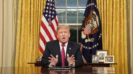 Rede an die Nation: US-Präsident Donald Trump im Oval Office 