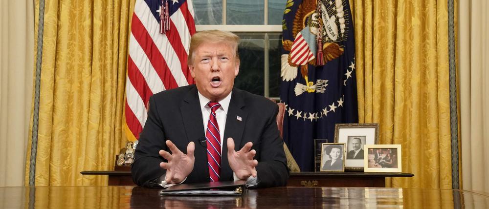 Rede an die Nation: US-Präsident Donald Trump im Oval Office 