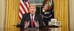 Rede an die Nation: US-Präsident Donald Trump im Oval Office 