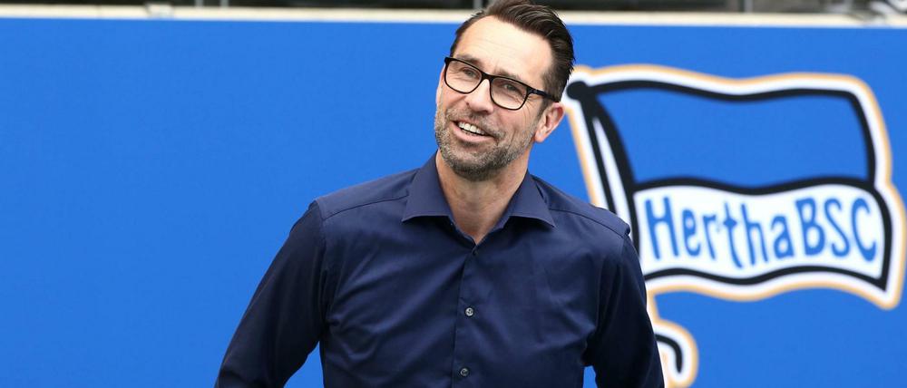 Herthas Manager Michael Preetz ist überzeugt von den Plänen für ein neues Stadion.