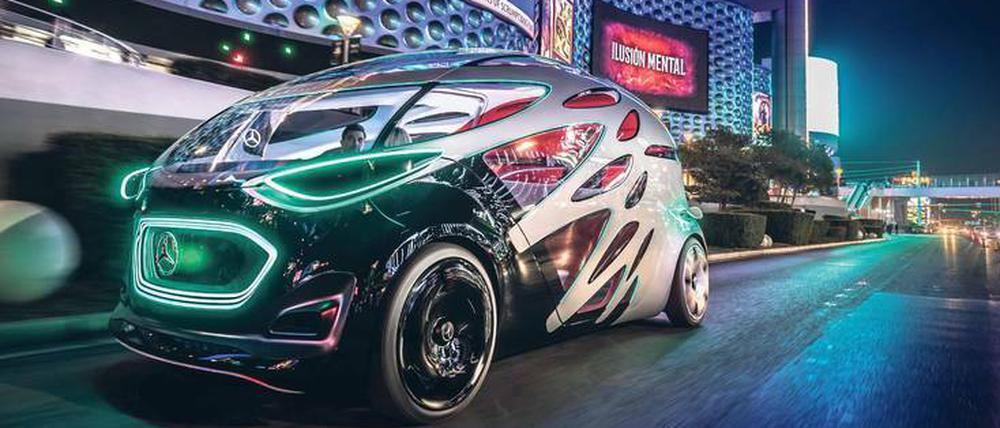 Flexibel in die Zukunft. Die Studie „Urbanetic“, die Mercedes auf der CES zeigt, soll sich mit unterschiedlichen Aufbauten an diverse Transportszenarien anpassen können.