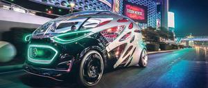Flexibel in die Zukunft. Die Studie „Urbanetic“, die Mercedes auf der CES zeigt, soll sich mit unterschiedlichen Aufbauten an diverse Transportszenarien anpassen können. 