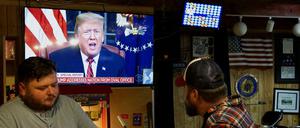 Zur besten Sendezeit im Fernsehen: US-Präsident Donald Trump bei seiner Ansprache
