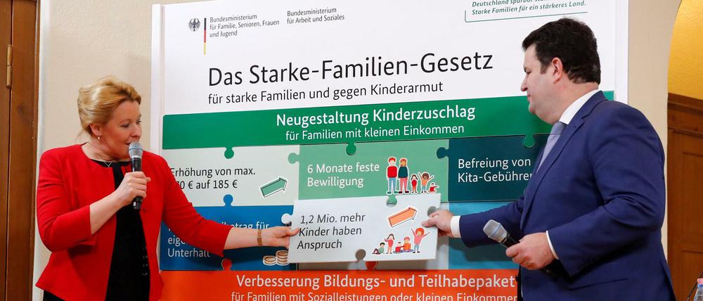 Großer Name. Kritiker bezweifeln die Wirksamkeit des "Starke-Familien-Gesetz".