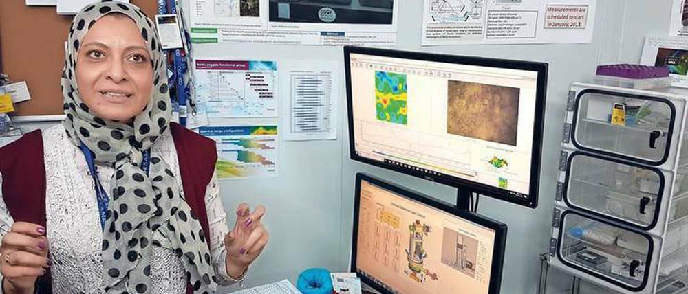 Strahlefrau. Die ägyptische Biophysikerin Gihan Mohamed Kamel ist im jordanischen Teilchenbeschleuniger Sesame für die „Beamlines“ zuständig. Über diese Strahlrohre wird das Licht aus dem Beschleuniger auf die Untersuchungsobjekte gelenkt. 