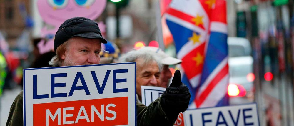 Brexit-Befürworter in London
