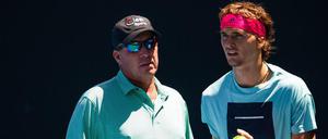 Trainerstunden. Seit den US Open arbeiten Alexander Zverev (links) und Ivan Lendl zusammen. Bei den ATP-Finals in London gab es den ersten großen Erfolg.