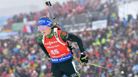 Gut in Schuss. Franziska Preuß wurde in Oberhof Sechste.