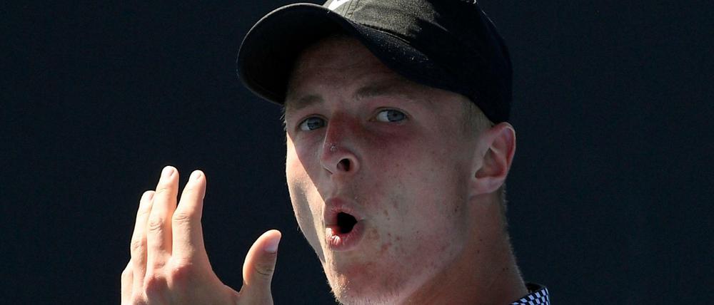 Schon ausgepustet in Melbourne. Rudolf Molleker war am Montag nicht gut genug für Diego Schwartzman.