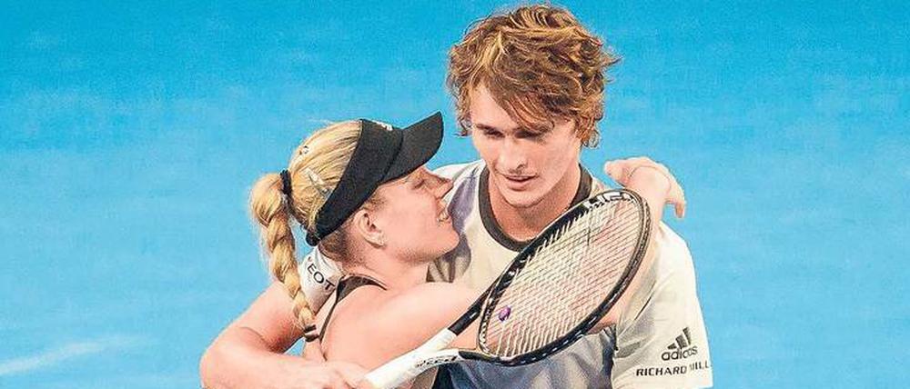 Deutsches Dream-Team. Dem Duo Angelique Kerber und Alexander Zverev fehlte beim Hopman-Cup nur ein Punkt zum Titel.