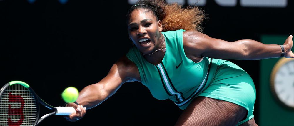 Powerspielerin. Serena Williams fegt ihre deutsche Gegnerin in Melbourne gnadenlos vom Platz.