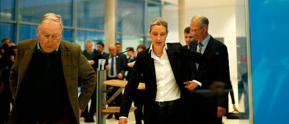 Fraktionschefs Alexander Gauland und Alice Weidel.