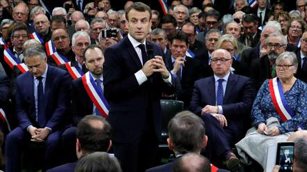 Emmanuel Macron besuchte am Dienstag die Normandie.