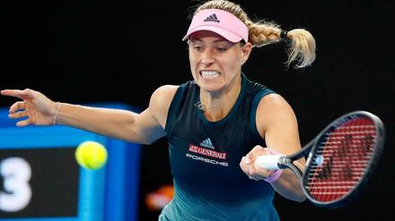 Angelique Kerber musste sich in ihrem Zweitrundenmatch zumindest phasenweise strecken.